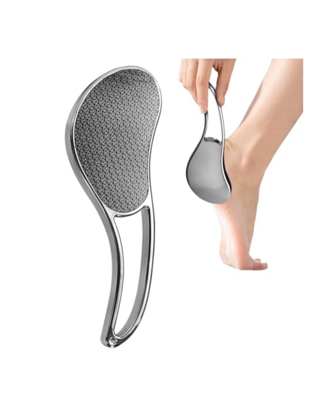 Glass Foot File 2-in-1 Crystal Callus Remover Heel Scraper Pedicure Tool